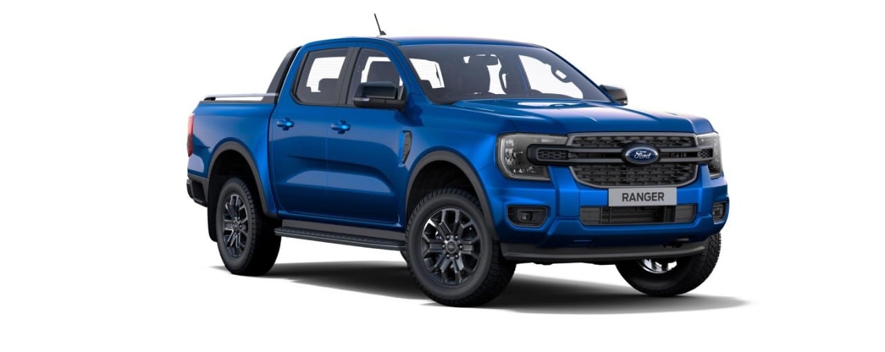 Nova Geração Ford Ranger Black na cor Azul Belize