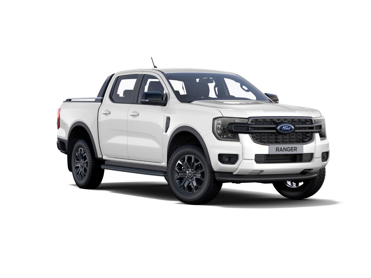 Nova Geração Ford Ranger Black na cor Branco Artico
