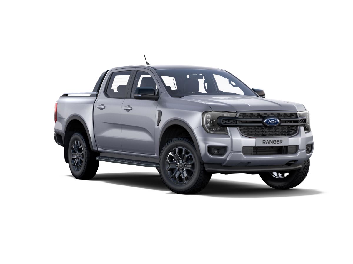 Nova Geração Ford Ranger Black na cor Prata Geada