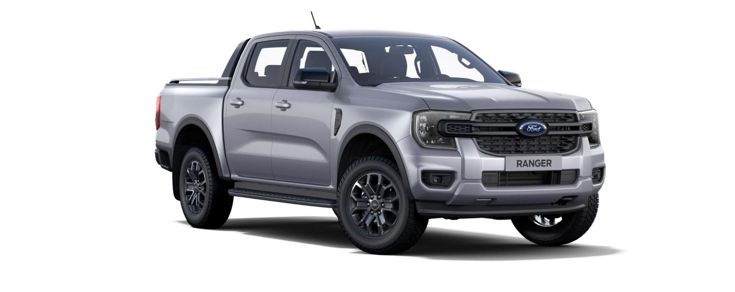 Nova Geração Ford Ranger Black na cor Prata Geada