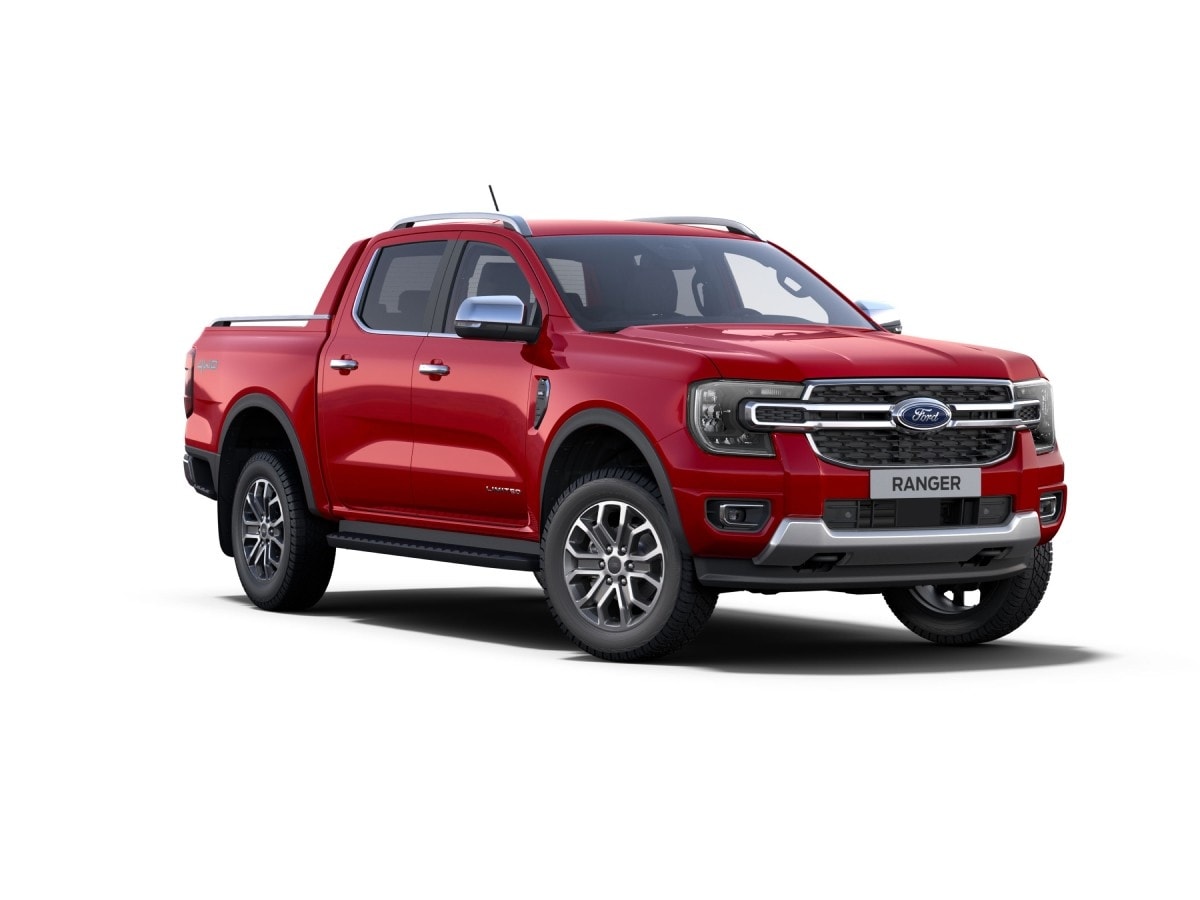 Nova Geração Ford Ranger Limited na cor Vermelho Bari