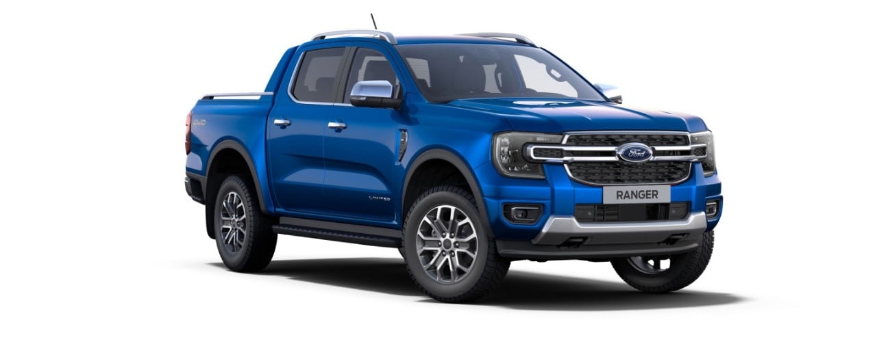 Nova Geração Ford Ranger Limited na cor Azul Belize