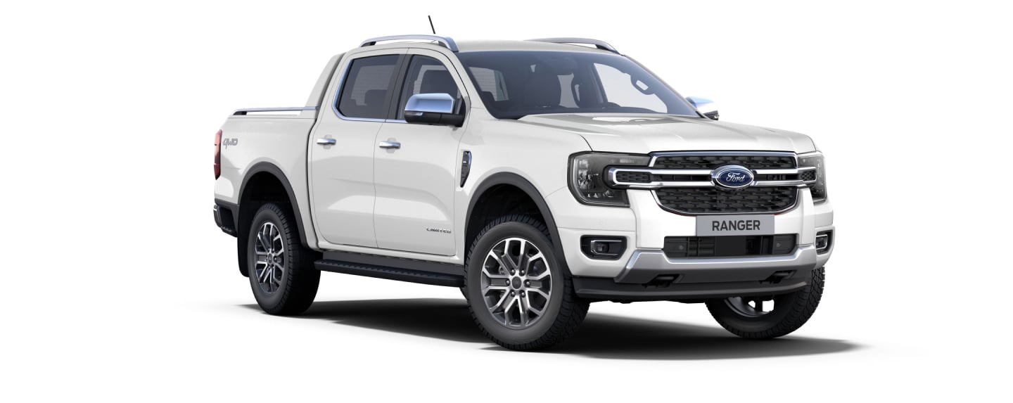 Nova Geração Ford Ranger Limited na cor Branco Artico
