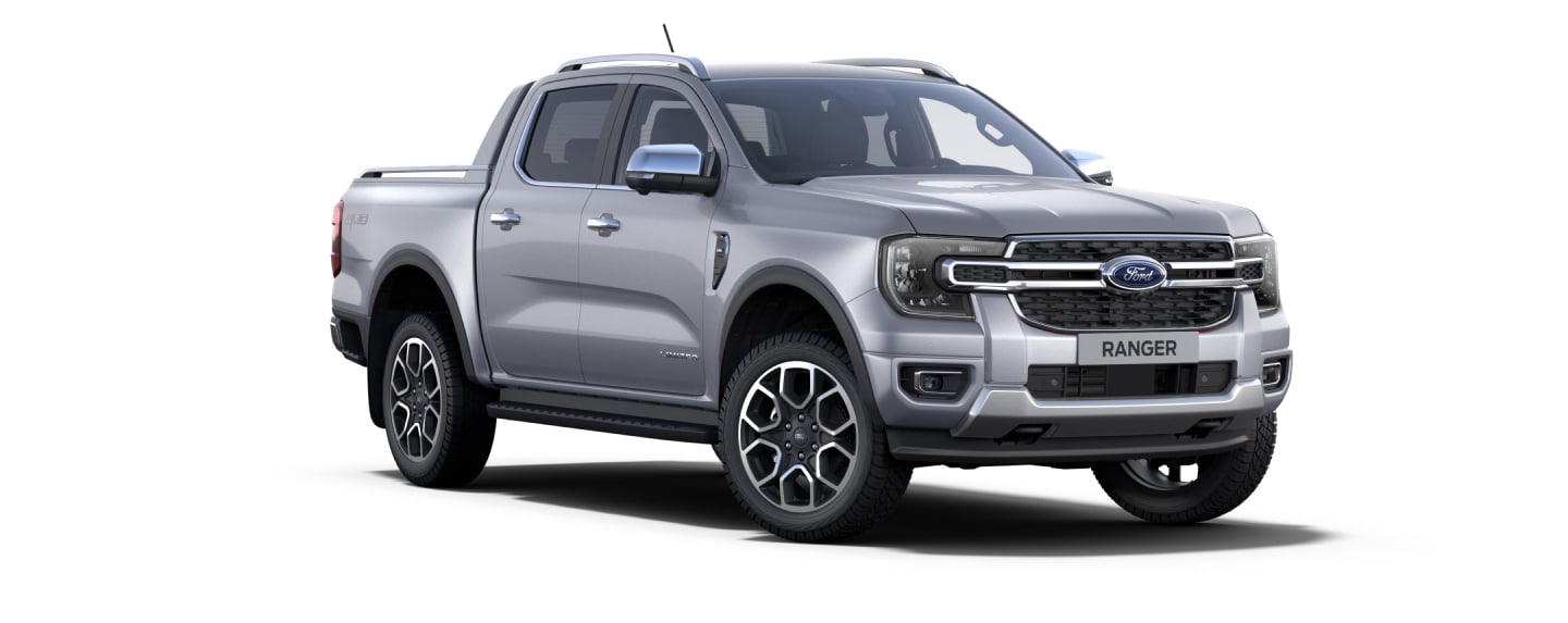 Nova Geração Ford Ranger Limited + Kit Opcional na cor Prata Geada