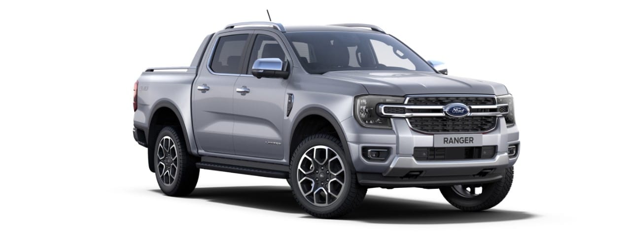 Nova Geração Ford Ranger Limited + Kit Opcional na cor Prata Geada