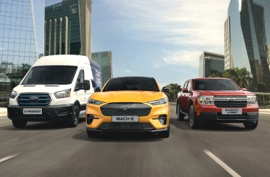 Três modelos elétricos da Ford na estrada