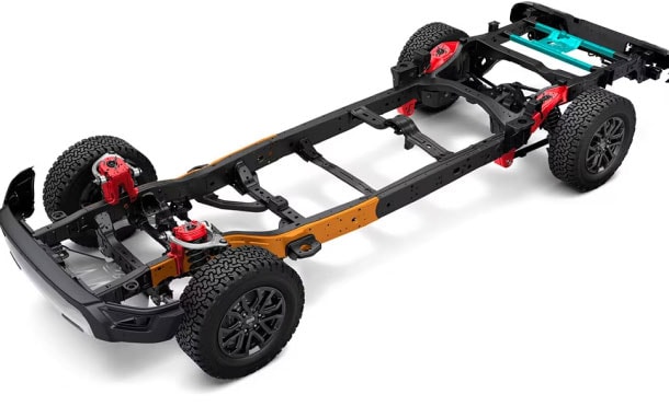 Chassis reforcado da Ranger Raptor