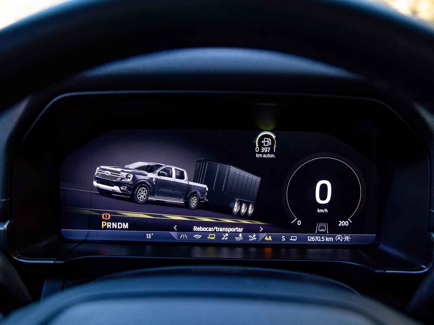 Painel de instrumento com 12,4"