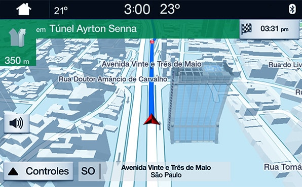 Ford - Tela de  Navegação SYNC