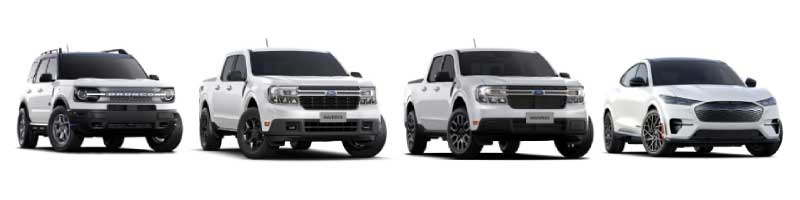 FORD BRONCO SPORT MODELOS 2023 E 2024, MAVERICK MODELOS 2023, MUSTANG MACH-E MODELO 2023