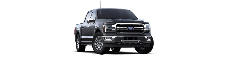 Ford Ranger branca em vista frontal de três quartos sobre fundo branco.