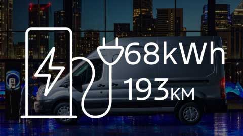 Bateria de 68kWh com autonomia de 317km (WLTP)