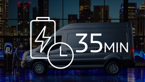 Recarga Rápida CC em até 35 min com 115kW do Ford E-Transit