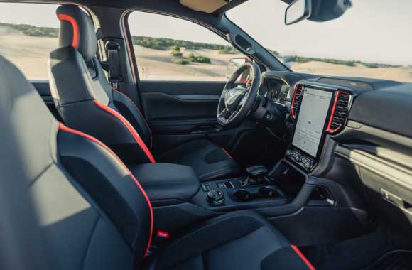 Interior do novo Ranger Raptor