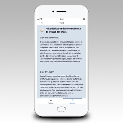 Alertas de saúde do veículo